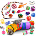 Der neue Pet Cat Toy Set Rainbow Blue Blue Tunnel durch Federspielzeugkatze Haustierprodukte